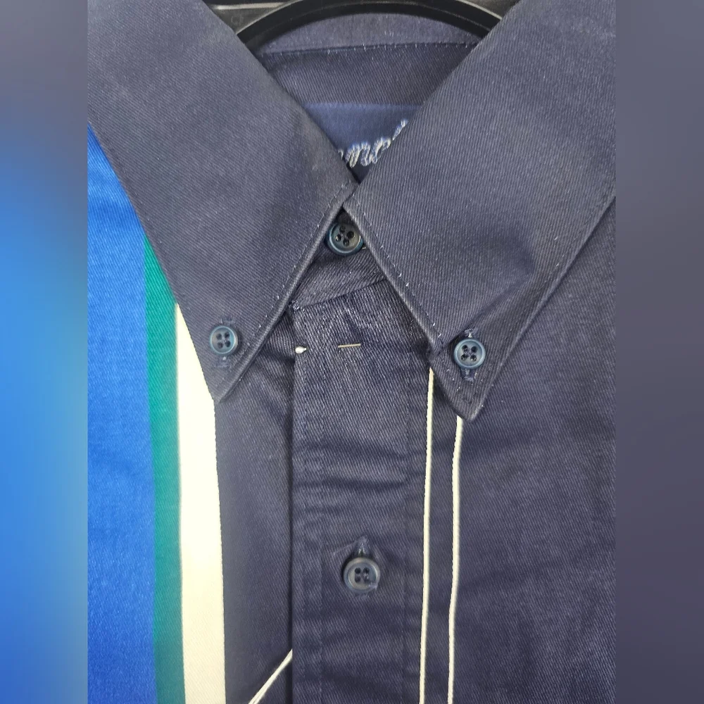 RARE VINTAGE Wrangler SIZE medium  BRUSHPOPPER RIDGERIDER BUTTON UP - Picture 10 of 11